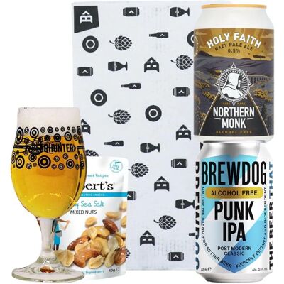 Beerhunter - Alcohol Free Craft Beer Gift - 2 Cans - Glass Beerhunter - Alcohol Free Craft Beer Gift - 2 Cans - Glass