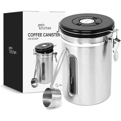 Generic - Premium Canister - Rostfritt stål - Lufttät - Kaffeförvaringsburk Generic - Premium Canister - Rostfritt stål - Lufttät - Kaffeförvaringsburk