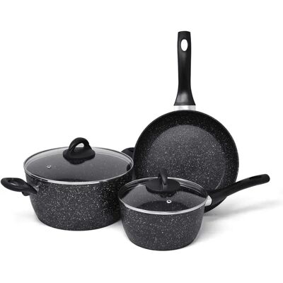 Joeji's Set of 3 Non-Stick Aluminium Frying Pans - Cookware Set Joeji's Set of 3 Non-Stick Aluminium Frying Pans - Cookware Set