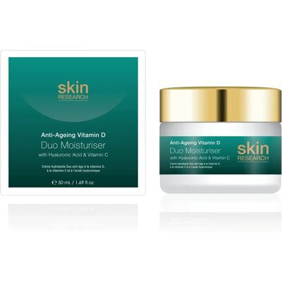 Skin Research Anti-Aging Witamina D i Kwas Hialuronowy & C Duo Krem Nawilżający 50ml Skin Research Anti-Aging Witamina D i Kwas Hialuronowy & C Duo Krem Nawilżający 50ml