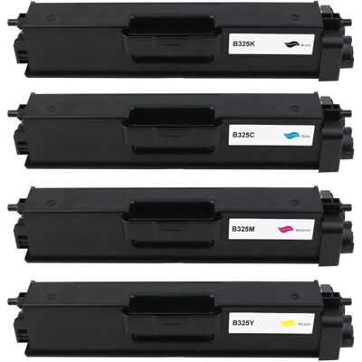 Brother TN325 Laser Toner Set - 4 Cartridges - Black, Cyan, Magenta, Yellow Brother TN325 Laser Toner Set - 4 Cartridges - Black, Cyan, Magenta, Yellow