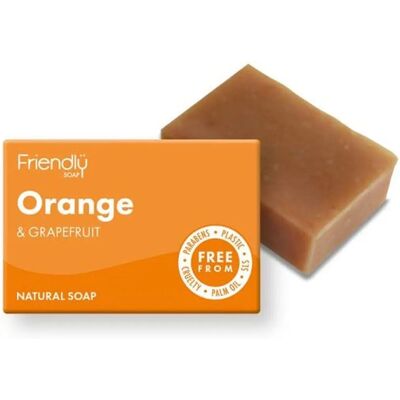 Savon Naturel Orange & Pamplemousse de Friendly Soap - 95g Savon Naturel Orange & Pamplemousse de Friendly Soap - 95g