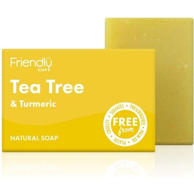 Friendly Soap Trea Tree & Gurkemeje Stang Såpe - Naturlig, Vegansk, Håndlaget Friendly Soap Trea Tree & Gurkemeje Stang Såpe - Naturlig, Vegansk, Håndlaget