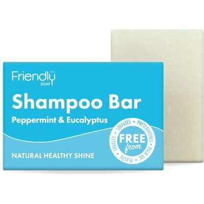 Friendly Soap Pepermunt & Eucalyptus Shampoo Bar - 95g Friendly Soap Pepermunt & Eucalyptus Shampoo Bar - 95g