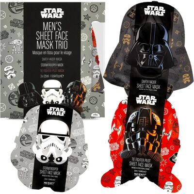 Star Wars Darth Vader Stormtrooper Fighter Pilot Sheet Mask Set - Skincare Star Wars Darth Vader Stormtrooper Fighter Pilot Sheet Mask Set - Skincare