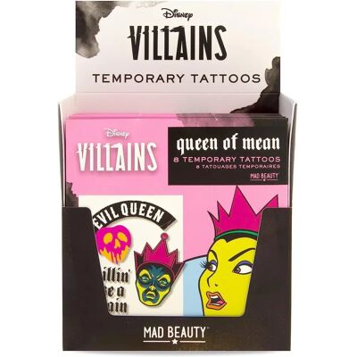 Tatuajes Temporales Mad Beauty Villanos Disney Reina Malvada - Negro Rosa Tatuajes Temporales Mad Beauty Villanos Disney Reina Malvada - Negro Rosa