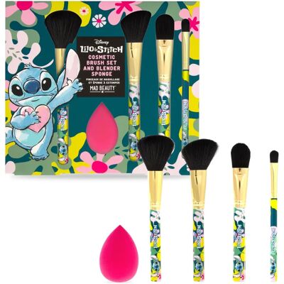 Ensemble de Pinceaux Maquillage Stitch de Mad Beauty - Soin Personnel, 5 pièces - Publicité Ensemble de Pinceaux Maquillage Stitch de Mad Beauty - Soin Personnel, 5 pièces - Publicité