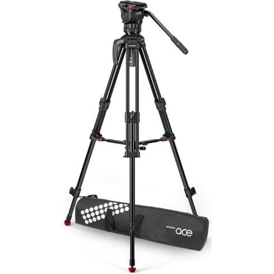 Systèmede trépied Sachtler Ace M MS Mk II - 4kg, Tête fluide, Aluminium - Publicité Systèmede trépied Sachtler Ace M MS Mk II - 4kg, Tête fluide, Aluminium - Publicité