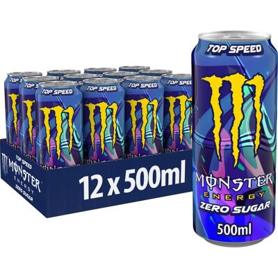 Monster Energy - Lewis Hamilton Zero - Sans sucre - Pack de 12 - Boisson énergétique - Publicité Monster Energy - Lewis Hamilton Zero - Sans sucre - Pack de 12 - Boisson énergétique - Publicité