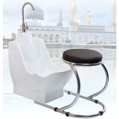 Evolve - Ablution Wudu Wash Basin - Chrome Chair Evolve - Ablution Wudu Wash Basin - Chrome Chair
