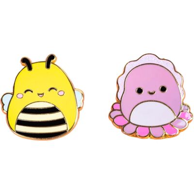 Squishmallows - Anstecknadeln x 2 Sunny & Auggie - Lebhaft Squishmallows - Anstecknadeln x 2 Sunny & Auggie - Lebhaft