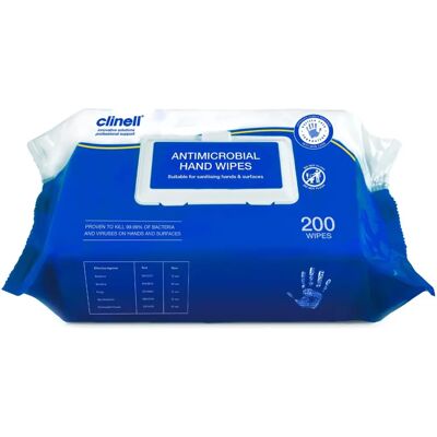 Clinell - CAHW200 - 200 wipes - Antibacterial hand wipe Clinell - CAHW200 - 200 wipes - Antibacterial hand wipe
