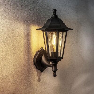 CGC Lighting Yasmin Black Outdoor Lantern Wall Light - Wall Light CGC Lighting Yasmin Black Outdoor Lantern Wall Light - Wall Light