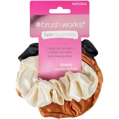 Brushworks Naturlige Satengsstrikker Nude - Hårbånd Brushworks Naturlige Satengsstrikker Nude - Hårbånd