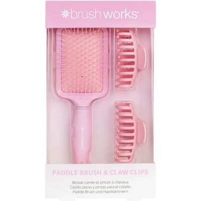 Brushworks Hårborste och Klämmor - Redskap för Detangling & Styling Brushworks Hårborste och Klämmor - Redskap för Detangling & Styling