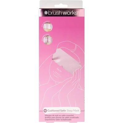 Brushworks - Polstret satinsøvnmaske - Rosa - sovemaske Brushworks - Polstret satinsøvnmaske - Rosa - sovemaske