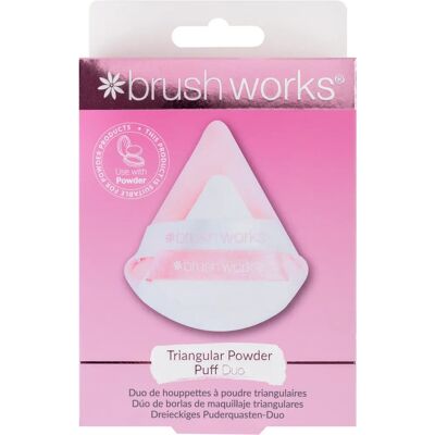 Brushworks Trekantet Pulverpuff Duo - Duo Brushworks Trekantet Pulverpuff Duo - Duo