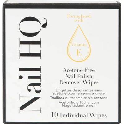 Nail HQ Acetone Free Nail Polish Remover Wipes - 10 pcs Nail HQ Acetone Free Nail Polish Remover Wipes - 10 pcs