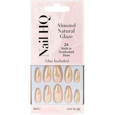 Nail HQ Almond Natural Glaze False Nails - 24 pcs Nail HQ Almond Natural Glaze False Nails - 24 pcs