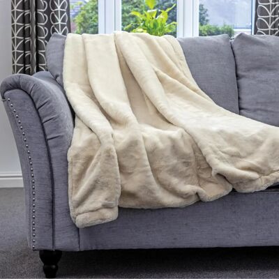 Dreamcatcher - Deluxe Throw - Natural Faux Fur Dreamcatcher - Deluxe Throw - Natural Faux Fur