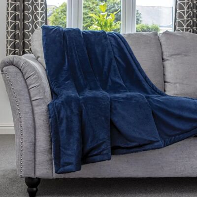 Dreamcatcher - Deluxe Throw - Navy Blue - Faux Fur - Blanket Dreamcatcher - Deluxe Throw - Navy Blue - Faux Fur - Blanket