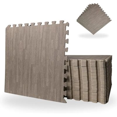 Samuel Alexander 16-Piece Grey Wood Effect EVA Foam Floor Tiles - Floor Tiles Samuel Alexander 16-Piece Grey Wood Effect EVA Foam Floor Tiles - Floor Tiles