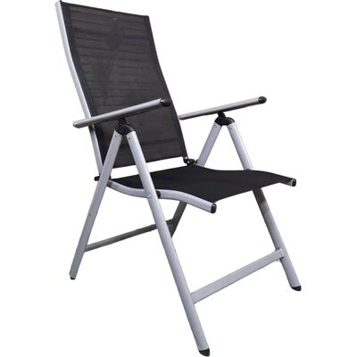 Samuel Alexander Black Silver Garden Reclining Chair Samuel Alexander Black Silver Garden Reclining Chair