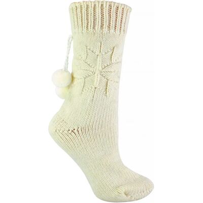 Sock Snob Womens Alpaca Wool Bed Socks - Cream UK 4-8 Sock Snob Womens Alpaca Wool Bed Socks - Cream UK 4-8