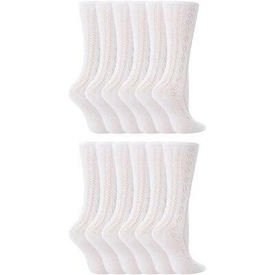 Sock Snob 12 Pair White Cotton Knee High School Socks - 1-2Y Sock Snob 12 Pair White Cotton Knee High School Socks - 1-2Y