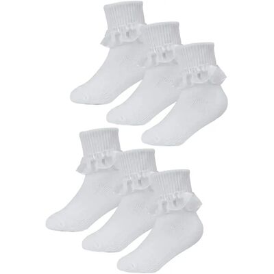 Sock Snob 6-Pack Baby Meisjes Kant Sokken Sock Snob 6-Pack Baby Meisjes Kant Sokken