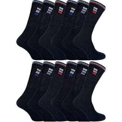 Sock Snob Herren Baumwoll Sport Socken - Weiß & Schwarz - 12er Pack Sock Snob Herren Baumwoll Sport Socken - Weiß & Schwarz - 12er Pack