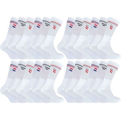 Sock Snob Heren Retro Streep Katoenen Sportsokken - 24 Paar Sock Snob Heren Retro Streep Katoenen Sportsokken - 24 Paar