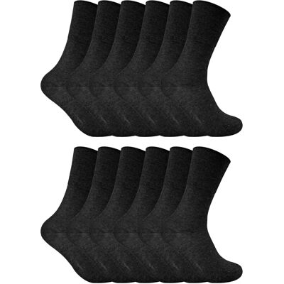 Sock Snob 12 Pack Thermal Diabetic Socks - Black - Circulatory Support Sock Snob 12 Pack Thermal Diabetic Socks - Black - Circulatory Support
