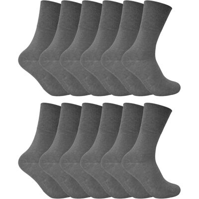 Sock Snob 12 Pack Thermal Diabetic Socks - Grey Sock Snob 12 Pack Thermal Diabetic Socks - Grey