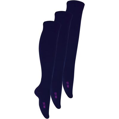 Sock Snob 3 Paar Lange Kniekousen Bambou Gewone Schoolkousen - Navy - 9-12 - Sokken Sock Snob 3 Paar Lange Kniekousen Bambou Gewone Schoolkousen - Navy - 9-12 - Sokken
