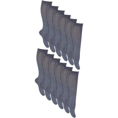 Sock Snob Grey 12 Pairs Knee High Cotton School Socks Sock Snob Grey 12 Pairs Knee High Cotton School Socks