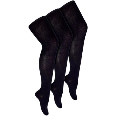 Sock Snob Black Cotton School Tights - Girls 3 Pack Sock Snob Black Cotton School Tights - Girls 3 Pack