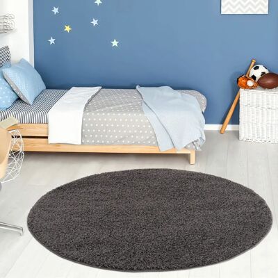 THE RUGS - Myshaggy Collection Rugs - DarkGrey - 120cm - Rug THE RUGS - Myshaggy Collection Rugs - DarkGrey - 120cm - Rug