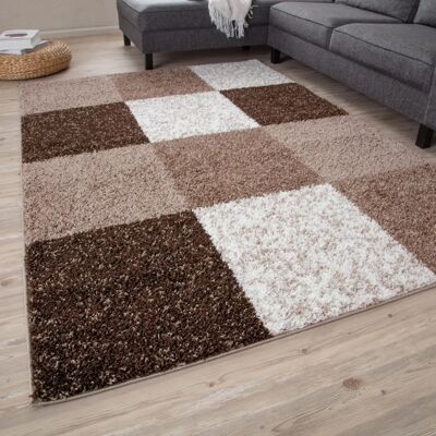 THE RUGS - Myshaggy Collection Geometric Design 381 Brown - Brown - 140x200 - Rug THE RUGS - Myshaggy Collection Geometric Design 381 Brown - Brown - 140x200 - Rug