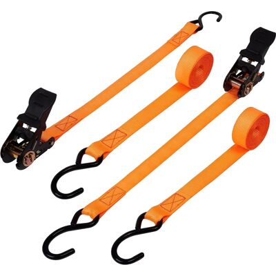 Tinyyo - 2-pack - 4m x 25mm - 500kg - Correias de amarração Tinyyo - 2-pack - 4m x 25mm - 500kg - Correias de amarração