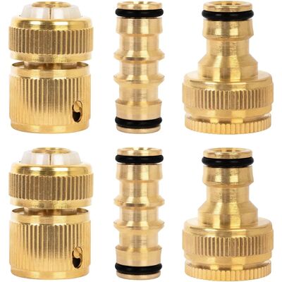 BLOSTM - Brass Garden Hose Connector - 6 Pack - Publicité BLOSTM - Brass Garden Hose Connector - 6 Pack - Publicité