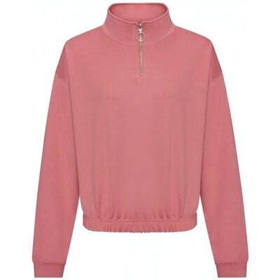 Sweat-shirt cropped Just Hoods JH037 - Rose poussière - Sweatshirt - Publicité Sweat-shirt cropped Just Hoods JH037 - Rose poussière - Sweatshirt - Publicité