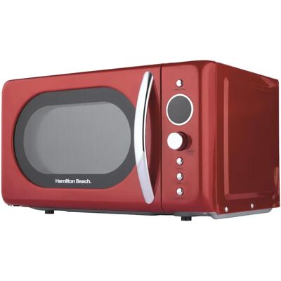 Hamilton Beach Retro Red Microwave - Compact 20L 700W Vintage Kitchen Appliance Hamilton Beach Retro Red Microwave - Compact 20L 700W Vintage Kitchen Appliance