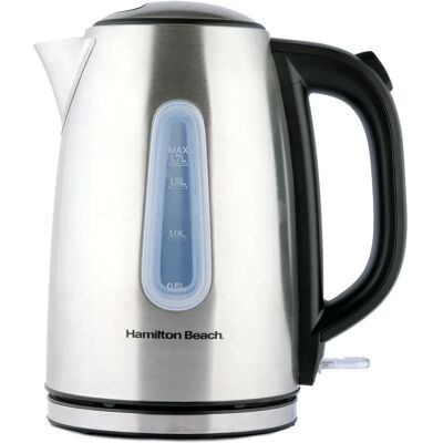 Hamilton Beach 1.7l Stainless Steel Electric Kettle - 3000w With Overheat Protection Hamilton Beach 1.7l Stainless Steel Electric Kettle - 3000w With Overheat Protection