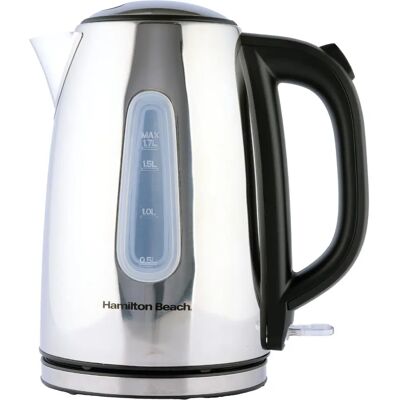Hamilton Beach Hb01402p 1.7L Polished Stainless Steel Electric Kettle Hamilton Beach Hb01402p 1.7L Polished Stainless Steel Electric Kettle