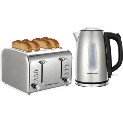 Hamilton Beach - Rise Polished Kettle & Toaster Set - Toaster set Hamilton Beach - Rise Polished Kettle & Toaster Set - Toaster set