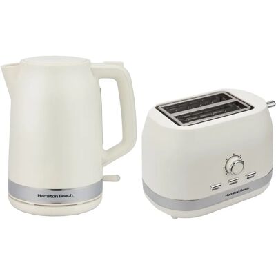 Hamilton Beach Ella Cream Kettle & Toaster Set - Kitchen Appliance Hamilton Beach Ella Cream Kettle & Toaster Set - Kitchen Appliance