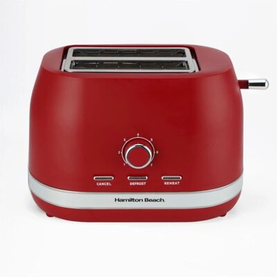 Hamilton Beach Ella 2-Slice Matte Red 800W Toaster Hamilton Beach Ella 2-Slice Matte Red 800W Toaster