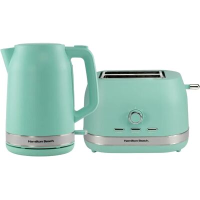 Hamilton Beach Ella Mint Kettle & Toaster Set - Kitchen Set Hamilton Beach Ella Mint Kettle & Toaster Set - Kitchen Set