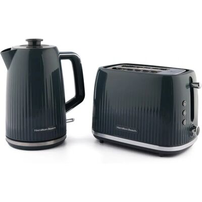 Hamilton Beach Miami Charcoal Grey Kettle & Toaster Set - Kitchen Set Hamilton Beach Miami Charcoal Grey Kettle & Toaster Set - Kitchen Set